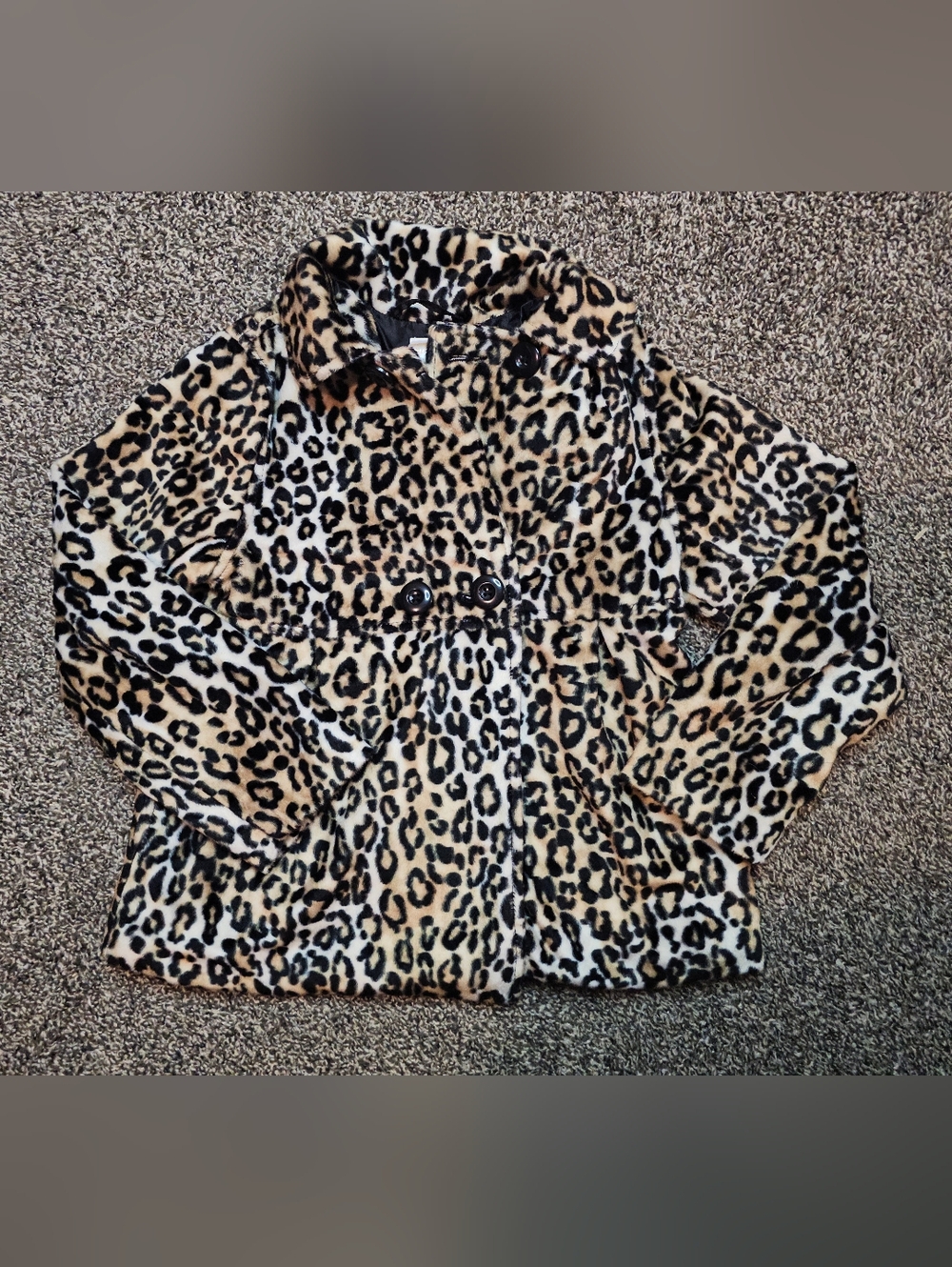 Girls Gymboree Leopard Print Coat sz 7/8